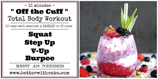 Immunity Boosting Zesty Lemon Berry Smoothie & A 15 min {No Equipment} Total Body Workout