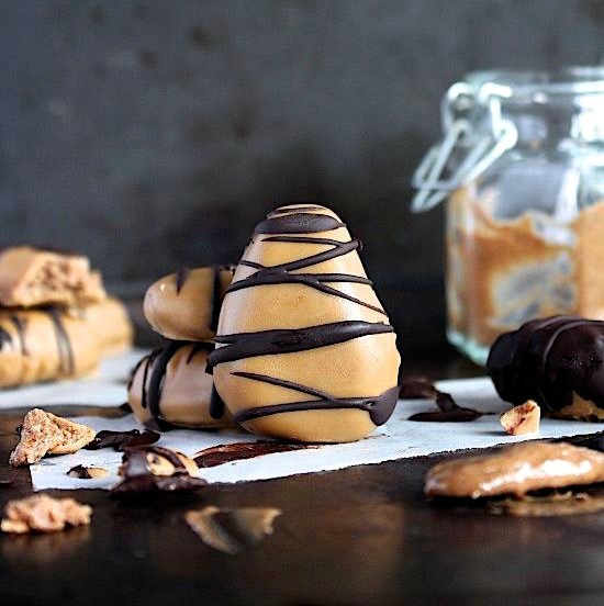 3 ingredient Salted Caramel Choc Fudge Almond Butter Eggs