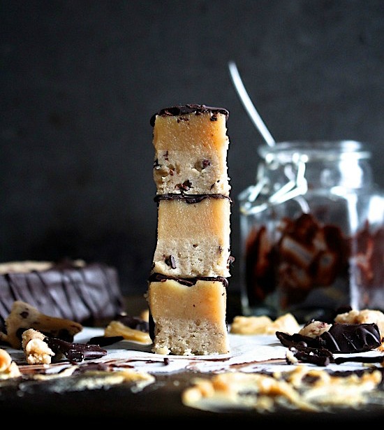 No Bake {Date FREE} Peanut Butter Caramel Cookie Dough Bars