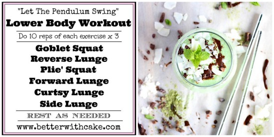 Healthy Shamrock Shake & A {No Equipment} Lower Body Workout