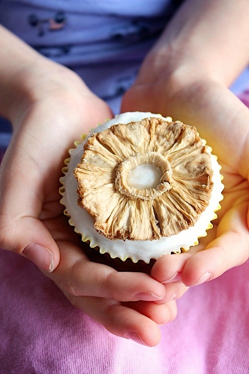 Hummingbird Muffins with Coconut Yogurt Frosting [Gluten Free & Paleo Friendly} - www.betterwithcake.com