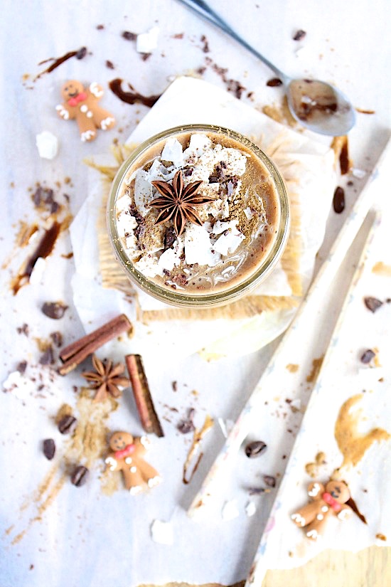 Iced Chai Spiced Gingerbread Latte {Refined Sugar Free. Vegan. Gluten Free. Dairy Free. Keto & Paleo Friendly} - www.betterwithcake.com