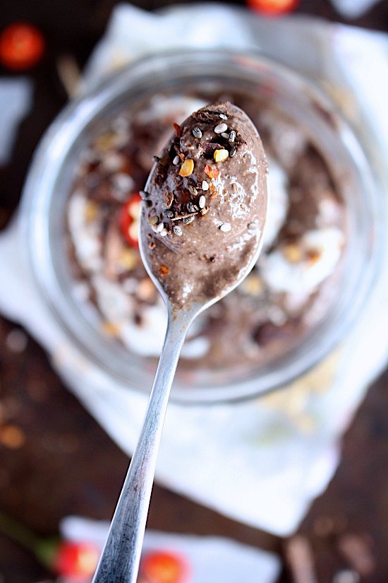 Mexican Spiced Chocolate Chia Pudding {Vegan - Sugar Free - Low Carb - Gluten Free - Dairy Free - Keto - Paleo} - www.betterwithcake.com