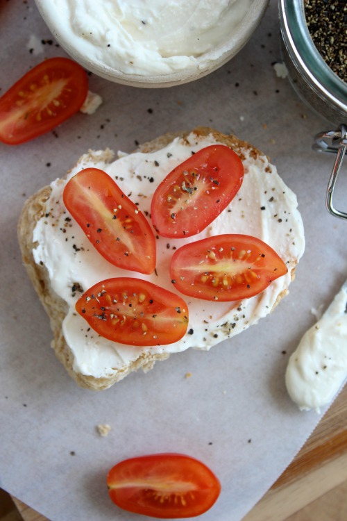 Whipped Feta and Tomato Crostini