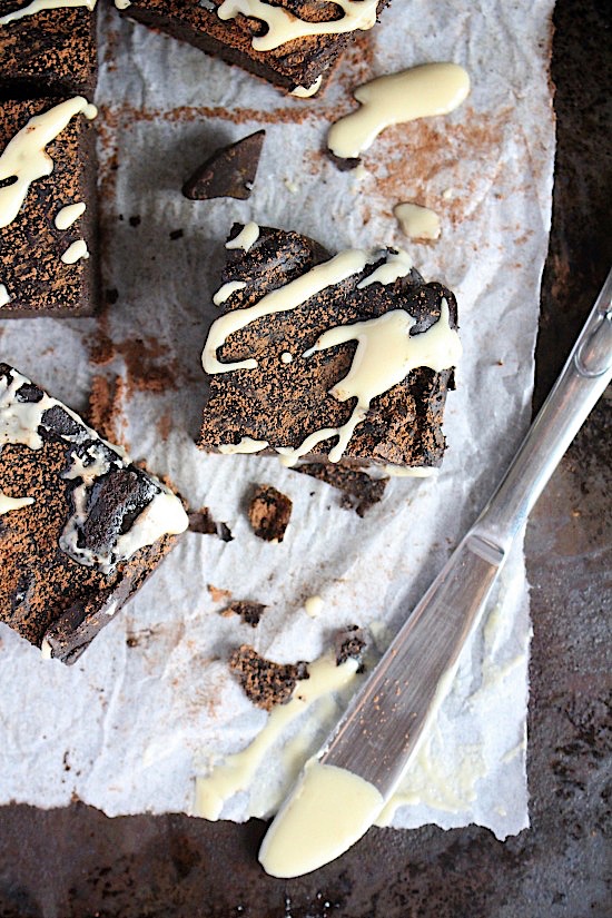 Super Fudgy Dark Chocolate Sweet Potato Brownies {Nut Free - Gluten Free - Dairy Free - Refined Sugar Free - Vegan - Keto - Paleo Friendly} - www.betterwithcake.com