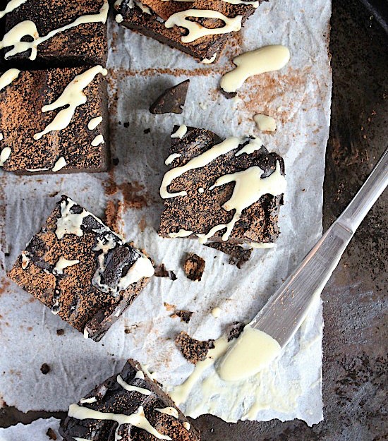 Super Fudgy , Flourless Dark Chocolate Sweet Potato Brownies {Nut Free – Gluten Free – Dairy Free – Refined Sugar Free – Vegan – Keto – Paleo Friendly}