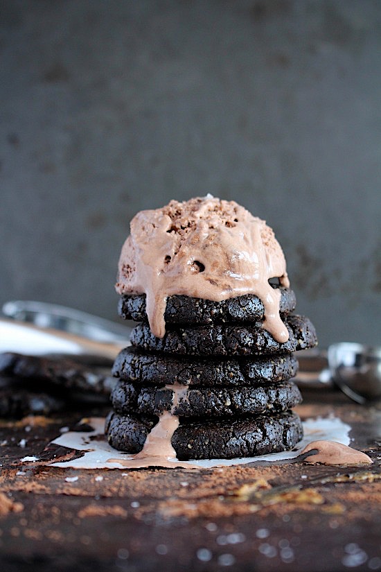 Salted Choc Fudge Almond Butter Brookies {Gluten Free - Dairy Free - Grain Free - Refined Sugar Free - Low Carb - Keto - Paleo - Vegan Friendly } - www.betterwithcake.com