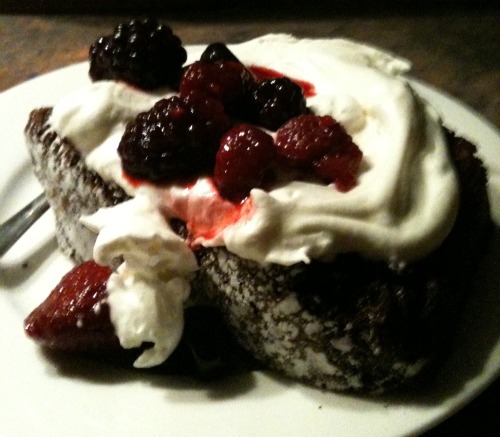 Crunchy top chocolate cake