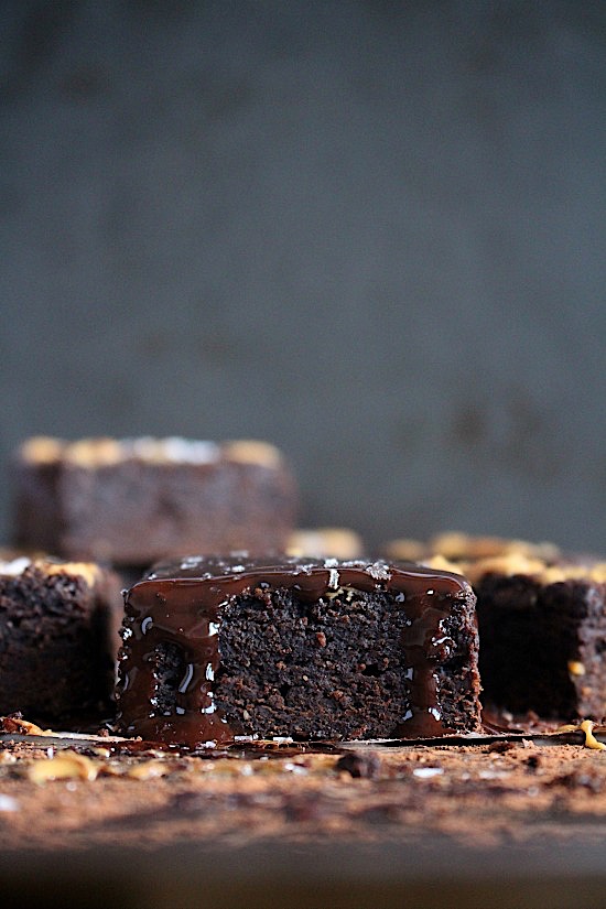 {Small Batch} Flourless Peanut Butter Choc Fudge Brownies - Gluten Free - Dairy Free - Refined Sugar Free - Low Carb - Keto - Paleo - Vegan Friendly - www.betterwithcake.com