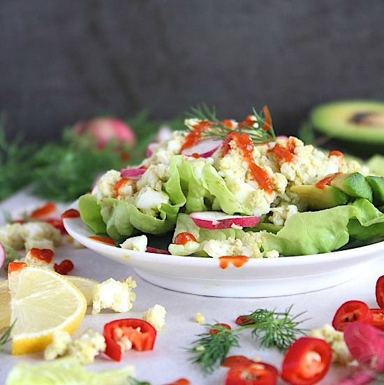 Epic Avocado Egg Salad Lettuce Cups {Gluten Free – Dairy Free – Paleo Friendly}