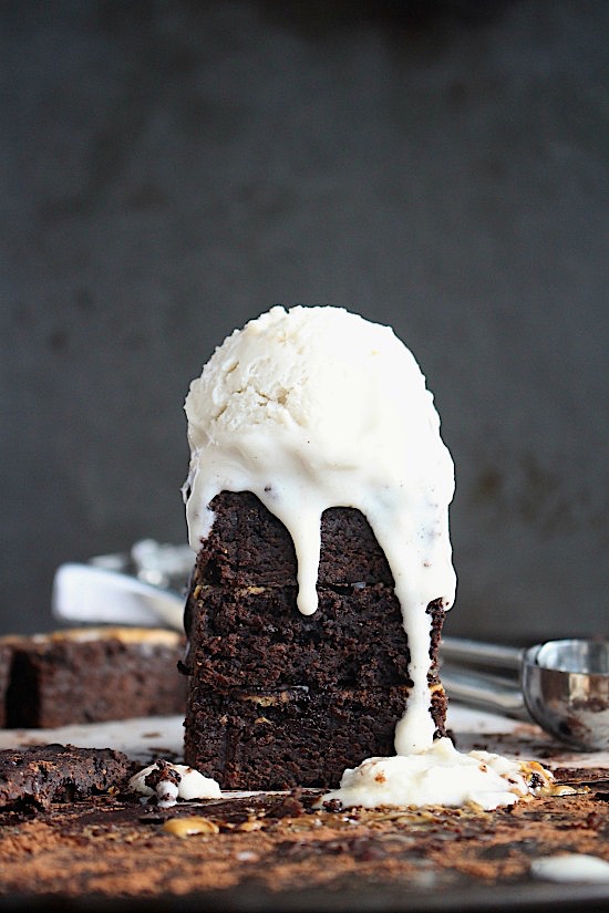{Small Batch} Flourless Peanut Butter Choc Fudge Brownies - Gluten Free - Dairy Free - Refined Sugar Free - Low Carb - Keto - Paleo - Vegan Friendly - www.betterwithcake.com