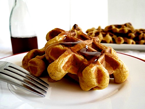 Overnight Pumpkin Waffles