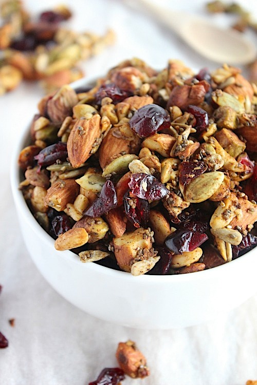 Pumpkin and Cranberry {Grain Free} “Granola” – Vegan, Dairy Free & Paleo Friendly
