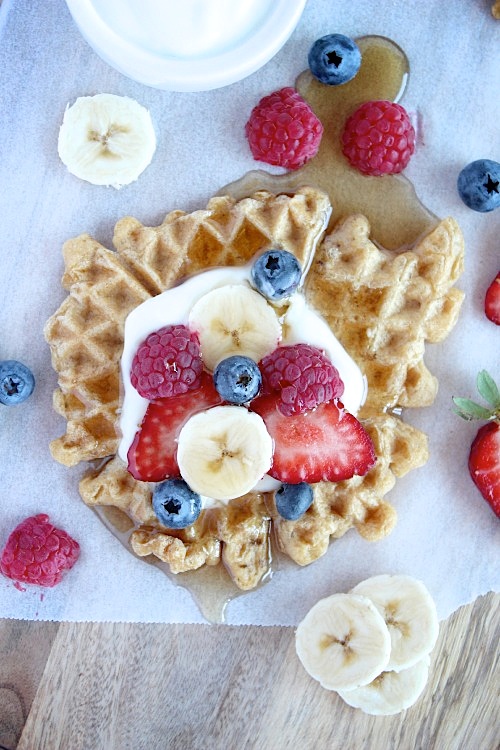 Vanilla Spiked Protein Waffles
