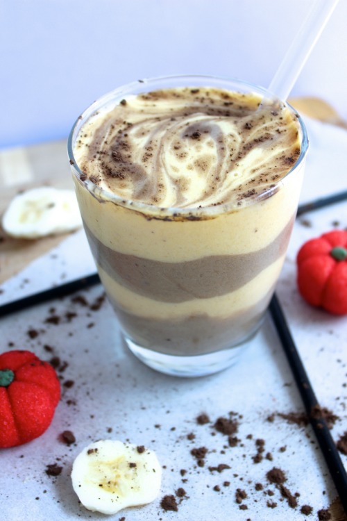 Chocolate, Banana and Pumpkin Swirl Super Smoothie