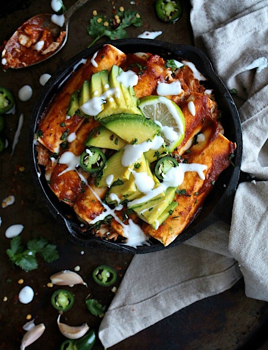 Easy {Gluten Free} Chipotle Chicken Enchiladas