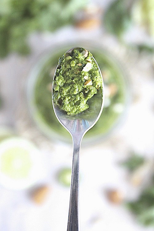 Roasted Almond & Jalapeno' Pesto {Vegan, Gluten Free & Paleo Friendly} - www.betterwithcake.com