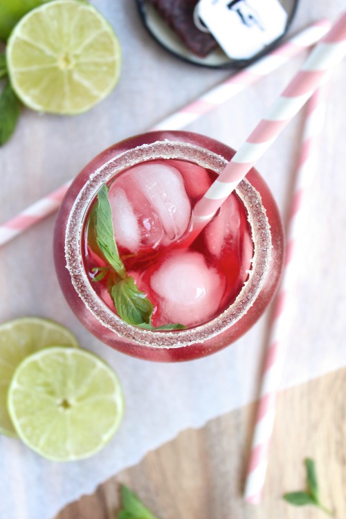 Echinacea, Mint and Lime Iced Tea