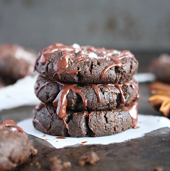 Pumpkin Spiced, Dark Chocolate Cookies