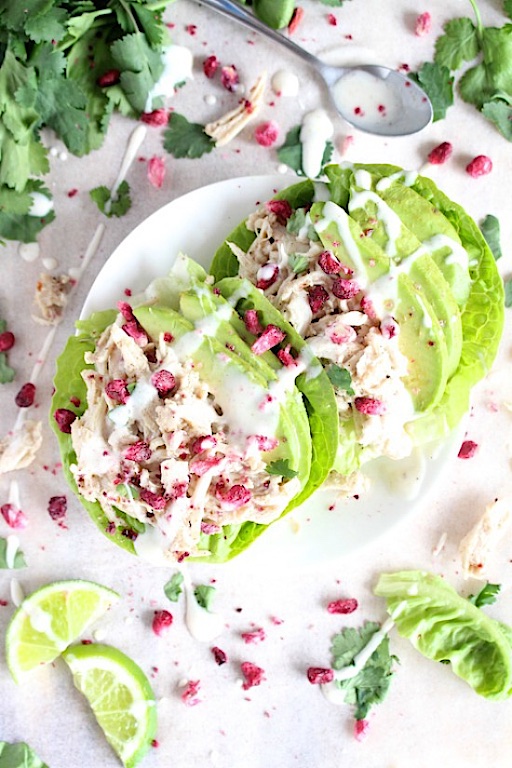 5 Minute, 3 Ingredient, Curry Chicken Lettuce Cups {Low Carb – Gluten Free – Dairy Free – Keto & Paleo Friendly}