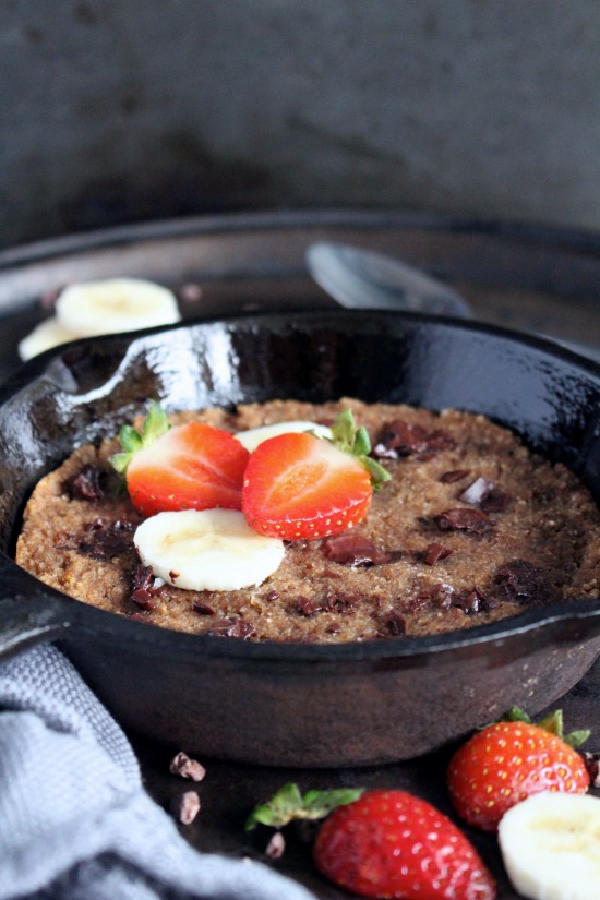 Single Serve, Choc Chip Banana Bread Blondie {EGG FREE - Gluten Free - Dairy Free - Refined Sugar Free -Vegan - Paleo} - www.betterwithcake.com