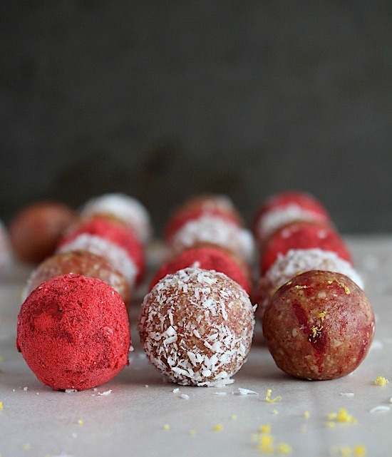 Lemon Berry Bliss Bites {Vegan, Gluten Free & Paleo Friendly}
