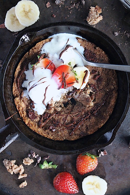 Single Serve, Choc Chip Banana Bread Blondie {EGG FREE – Gluten Free – Dairy Free – Refined Sugar Free -Vegan – Paleo}