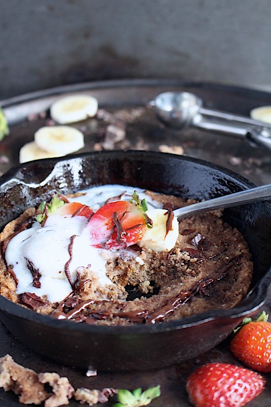 Single Serve, Choc Chip Banana Bread Blondie {EGG FREE - Gluten Free - Dairy Free - Refined Sugar Free -Vegan - Paleo} - www.betterwithcake.com