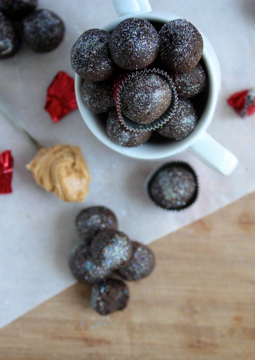 Peanut Butter Cocoa Fudge Truffles