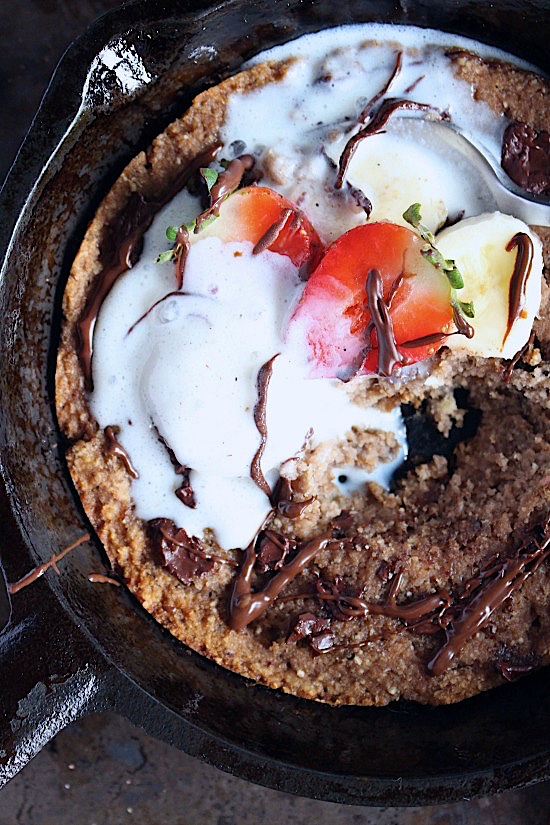 Single Serve, Choc Chip Banana Bread Blondie {EGG FREE - Gluten Free - Dairy Free - Refined Sugar Free -Vegan - Paleo} - www.betterwithcake.com