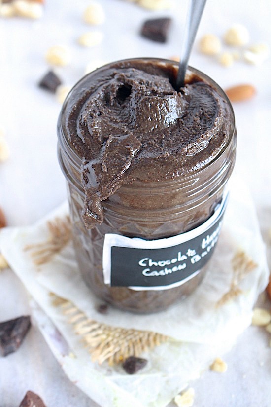 Healthy, Homemade Chocolate Hazelnut Cashew Butter {Sugar Free - Dairy Free - Gluten Free - Vegan - Keto - Paleo} - www.betterwithcake.com