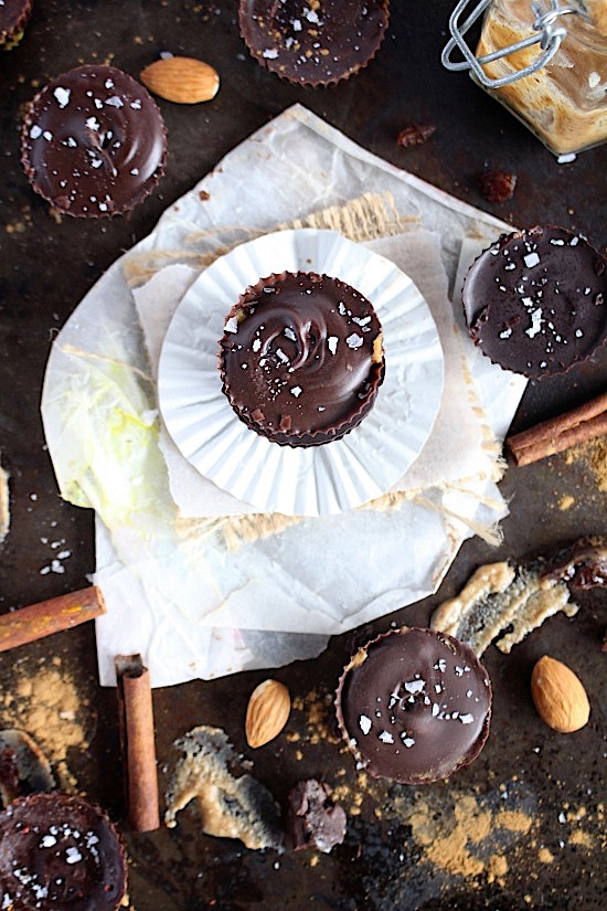 Dark Chocolate Cinnamon Raisin Almond Butter Cups {Gluten Free, Dairy Free, Refined Sugar Free, Vegan, Keto & Paleo Friendly} - www.betterwithcake.com