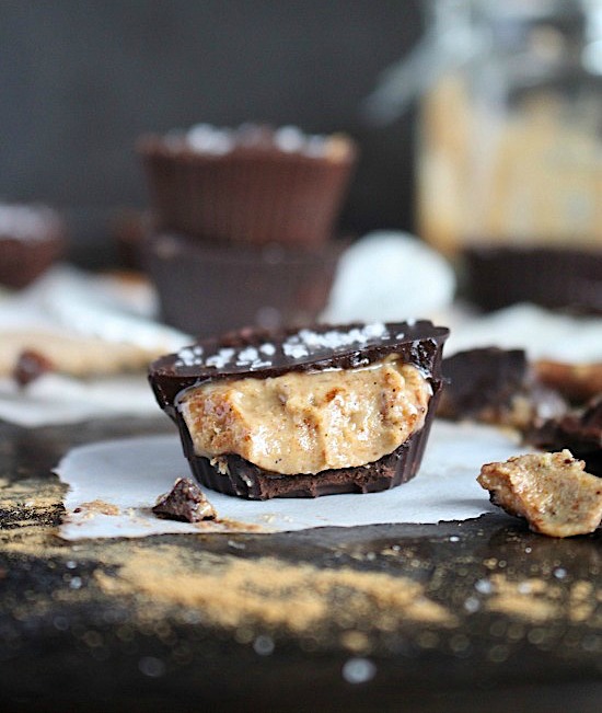Dark Chocolate Cinnamon Raisin Almond Butter Cups