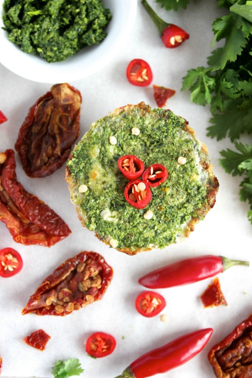 Spicy, Pesto and Sun-Dried Tomato Meatloaf Muffins