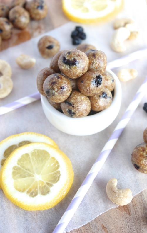 Lemon and Blueberry Energy Bites