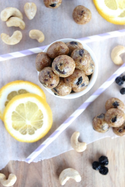 Lemon and Blueberry Energy Bites
