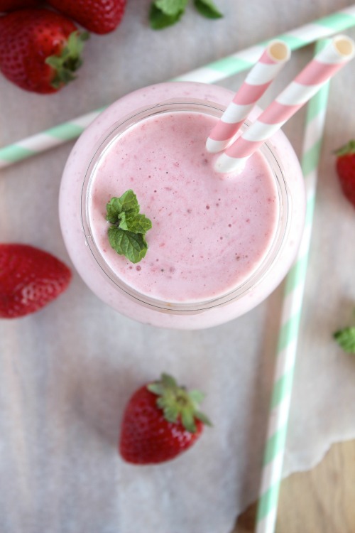 Healthy, Homemade Strawberry Milk
