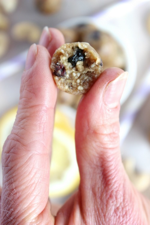 Lemon and Blueberry Energy Bites