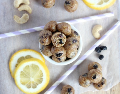 Lemon and Blueberry Energy Bites