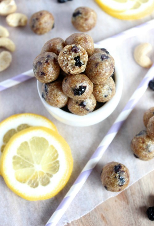 Lemon and Blueberry Energy Bites