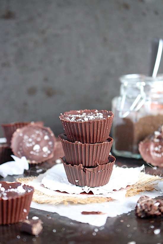 3 Ingredient, Dark Chocolate Hazelnut Cashew Butter Cups - {Sugar Free, Gluten Free, Dairy Free, Vegan, Keto & Paleo Friendly} - www.betterwithcake.com