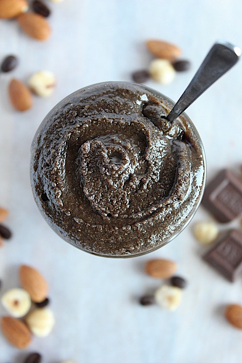 Chocolate Espresso Hazelnut-Almond Butter {Vegan, Gluten Free, Paleo Friendly} - www.betterwithcake.com