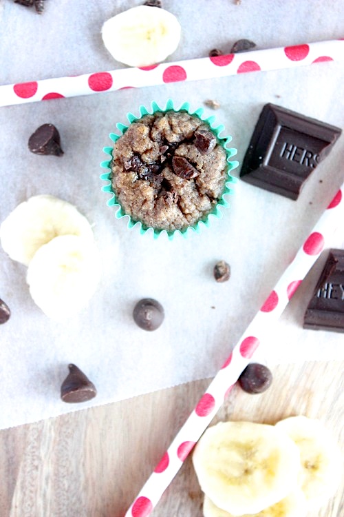 Banana Choc Chip Gingerbread Mini Muffins {Low carb, grain free & Paleo friendly}