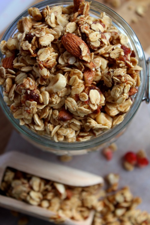 Healthy Cinnamon Maple Nut Granola