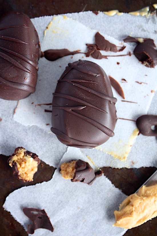 Copycat Reese's Eggs { Sugar Free - Dairy Free - Gluten Free - Grain Free - Vegan - Keto - Paleo Friendly} - www.betterwithcake.com