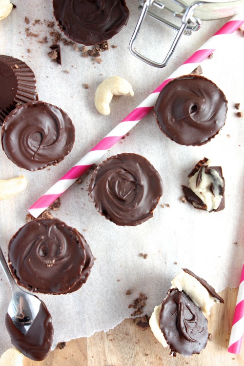 Clean Eating Dark Chocolate Vanilla {Cashew} Cream Cups