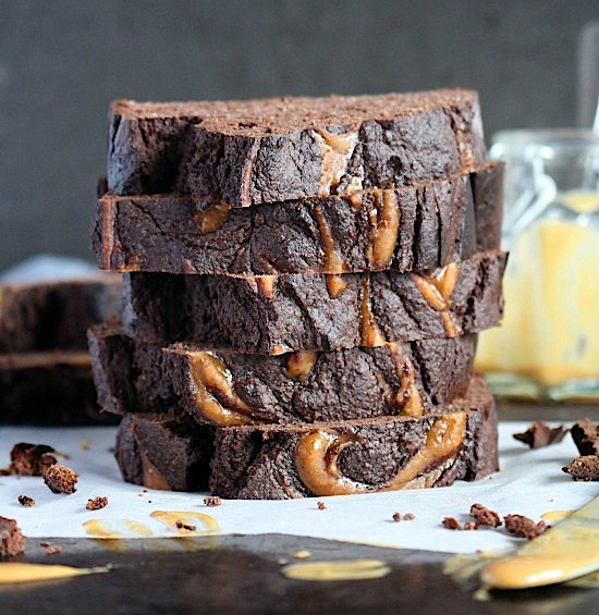 Peanut Butter Choc Fudge Banana Bread {Gluten Free – Dairy Free – Refined Sugar Free – Keto – Vegan  & Paleo Friendly}