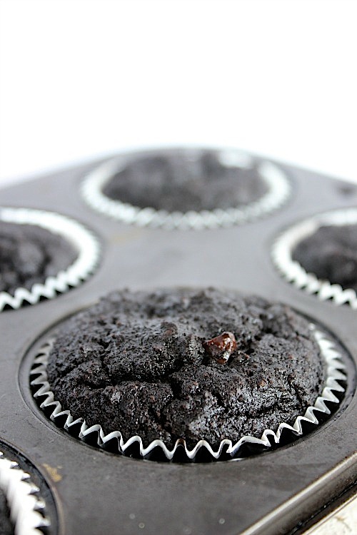 Small Batch Double Chocolate Cupcakes with Raw Chocolate Frosting {Gluten Free, Dairy Free & Paleo Friendly} - www.betterwithcake.com