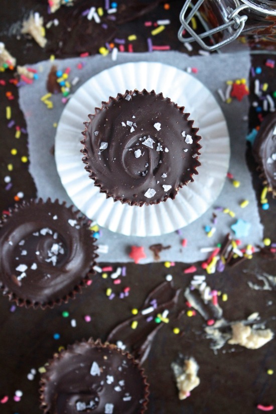 Healthy {EGG FREE} Espresso Infused, Dark Chocolalate Cake Batter Cashew Butter Cups - Gluten Free - Dairy free - Grain free - Sugar free - Low carb - Paleo - Keto - Vegan - www.betterwithcake.com