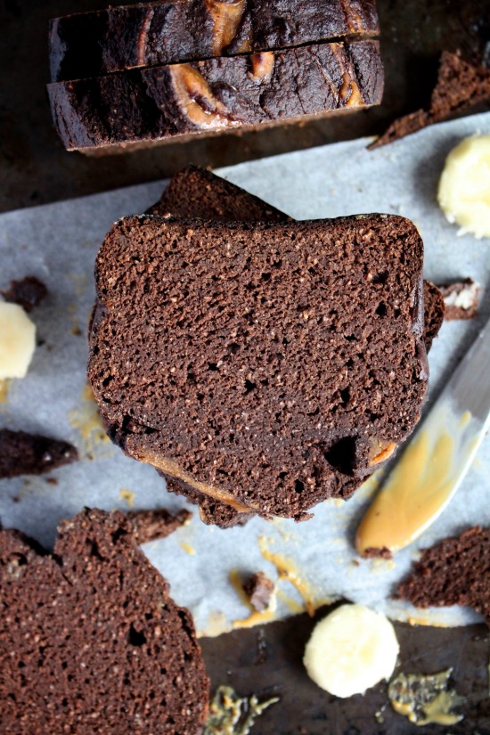 Peanut Butter Choc Fudge Banana Bread {Gluten Free - Dairy Free - Refined Sugar Free - Keto - Vegan & Paleo Friendly} - www.betterwithcake.com